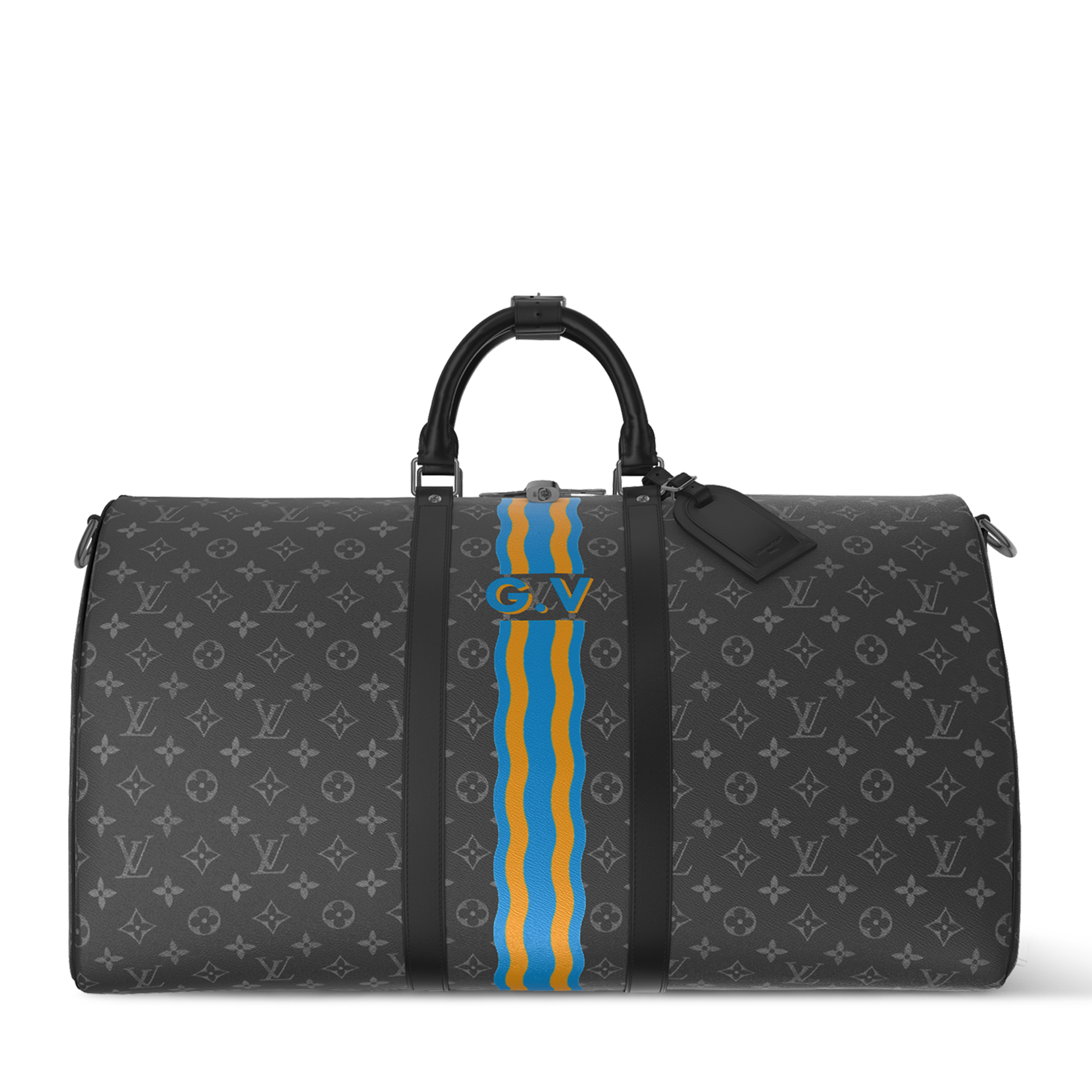 Louis Vuitton Monogram Leather Keepall Bag 55 Brown